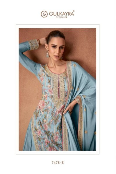 SKY Color Real Chinon Best Quality Suit Set  Designer Plazzo Salwar Suits Wholesale