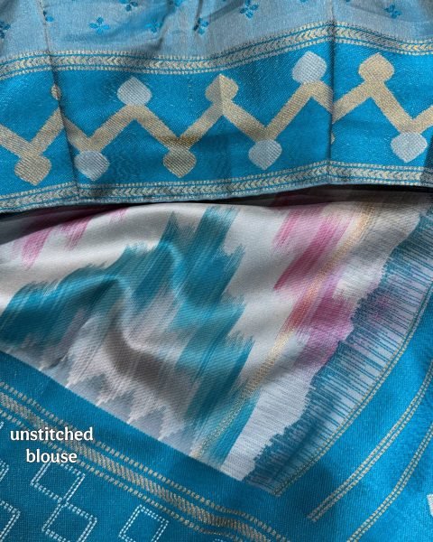 Sleek Blue Viscose Silk Jacquard Saree with Minakari Zari Weaving Silk Sarees Wholesale