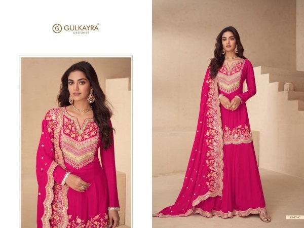 Sleek Rani Pink Real Chinon Heavy Embroidered Palazzo Suit for Festive Wear Designer Plazzo Salwar Suits Wholesale