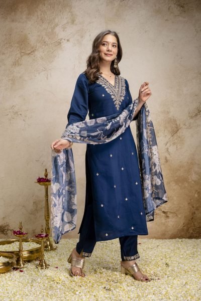 Sleek Roman Embroidered Straight Kurti Set With Original Manufacturer Rate Embroidery Kurtis 