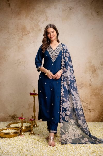 Sleek Roman Embroidered Straight Kurti Set With Original Manufacturer Rate Embroidery Kurtis 