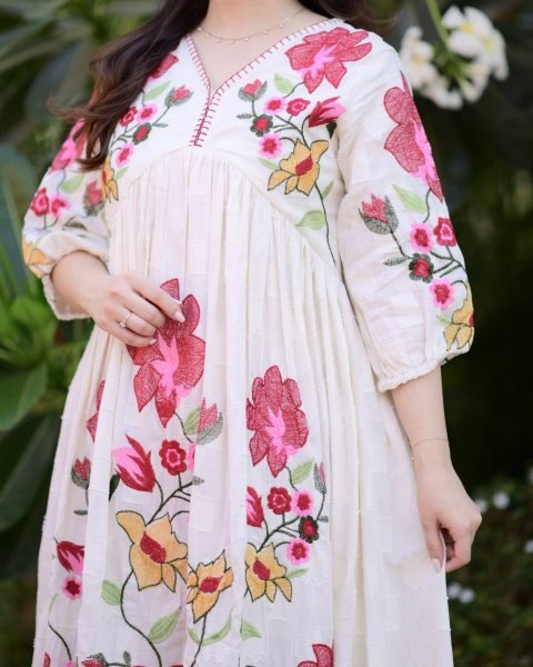 Sleek White Rayon Embroidered Kurti for Festive Wear at Manufacturer Rate Western Ladies Top Wholesale