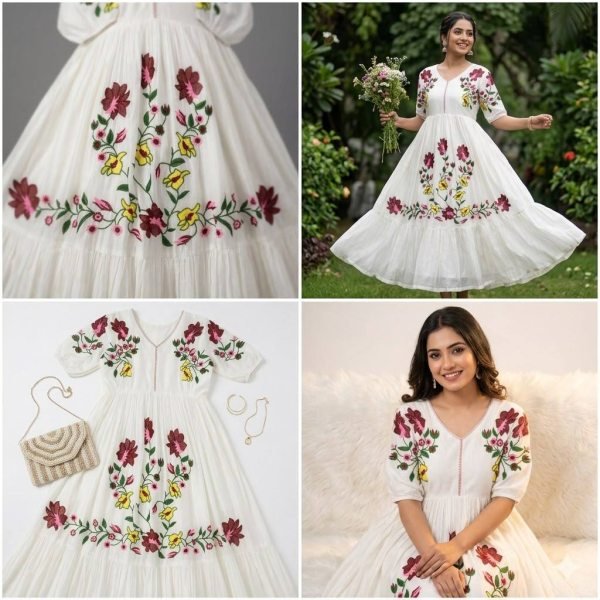 Sleek White Rayon Embroidered Kurti for Festive Wear at Manufacturer Rate Western Ladies Top Wholesale
