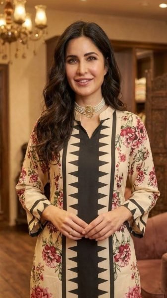 Smart Casual Cream Digital Print Co ord Set for Women Wear at Wholesale Rate Kurti With Bottom Wholesale