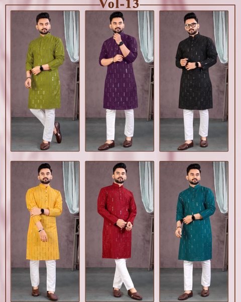 Soft Cotton Party Wear Mens kurta payjama Kurta Pajama Wholesale