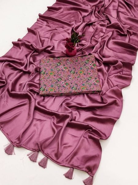 Soft Devsena Satin Silk Saree Silk Sarees Wholesale