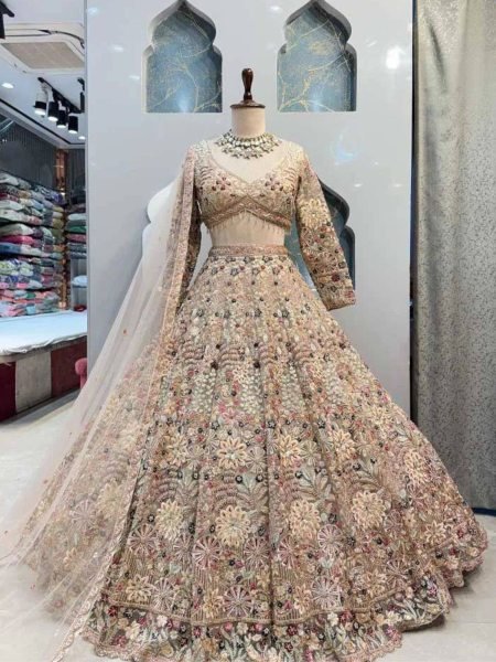 Sunrise Soft Net Bridal Lehenga with 4m Flare Sequins Wedding Collection for Resellers  Lehenga