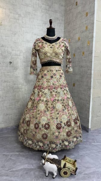 Soft Net Bridal Lehenga with Coding Sequins Work Luxury Wedding Wear at Manufacturer Rate Designer Lehenga Choli