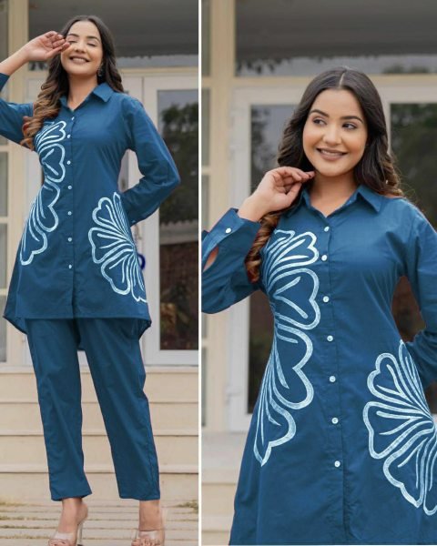 Soft Rayon Embroidered Co-Ord Set with Pant CO ORD Sets
