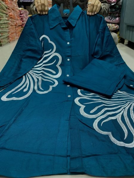 Soft Rayon Embroidered Co-Ord Set with Pant CO ORD Sets