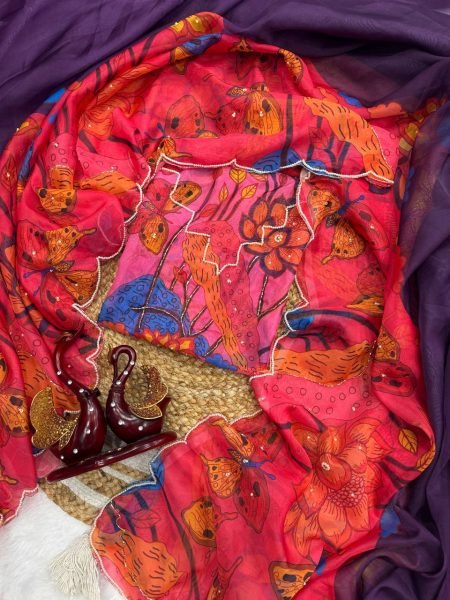 Soft Tebby Silk Saree with Zari and Katdana Embroidery for Party Wear 2025 Organza Sarees Wholesale