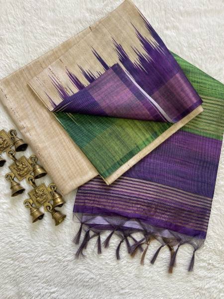 Soft Tussar Silk Saree with Attractive Border and Tassel Finish at Wholesale Rates Silk Sarees Wholesale