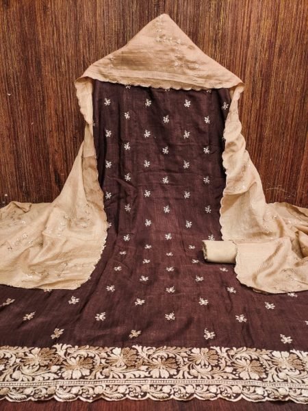 Soft Vichitra Silk Dress Material  Color Set Matching Dress Material Wholesale