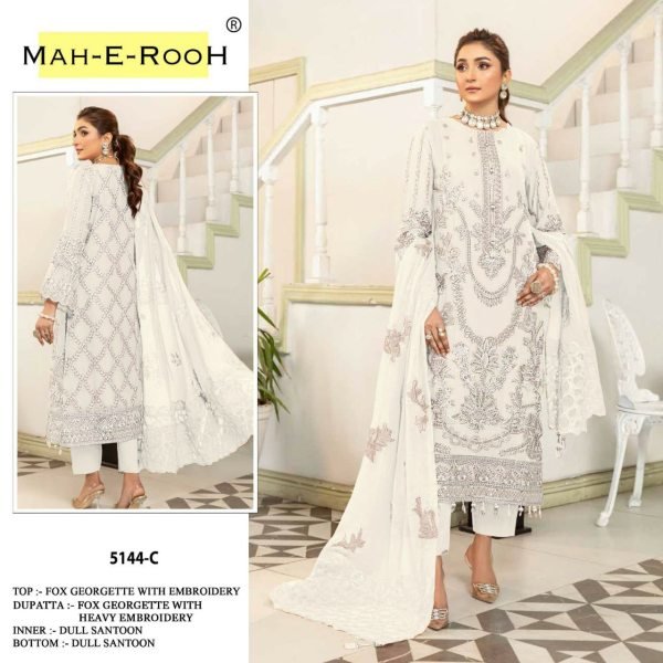 Softy Fox Georgette Embroidery Hand Work Pakistani Salwar Suit Available In Retail Price  Pakistani Suits Wholesale