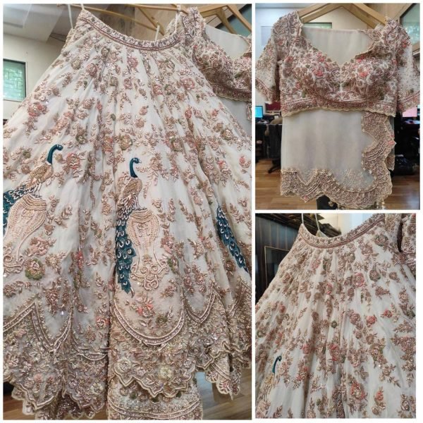 Fox Georgette Lehenga with Sequins Embroidery Cut Work for Wedding Wear Bridal Lehenga Choli