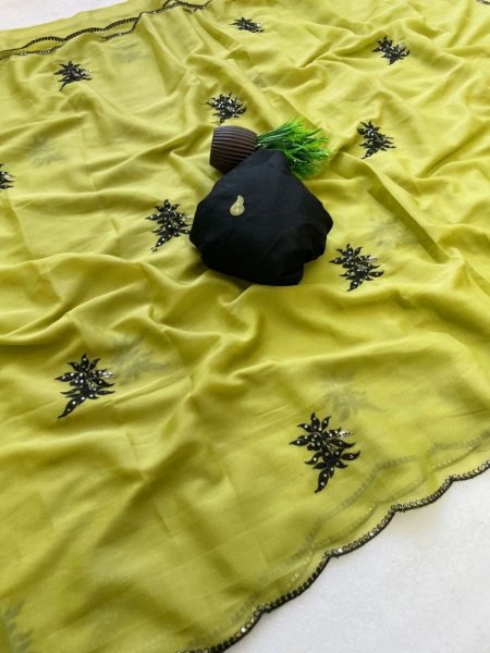 Sophisticated Green Saree with Floral Pattern and Soft Drape For Women Collection Silk Sarees Wholesale