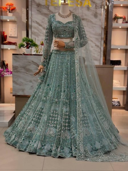 Sophisticated Heavy Sequins Work Lehenga for Women Wedding Collection Bridal Lehenga Choli
