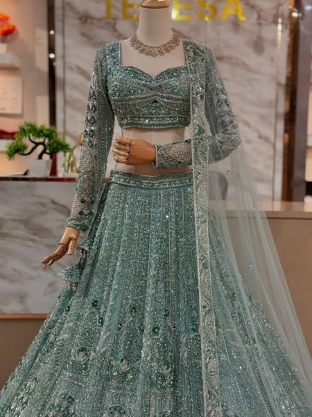 Sophisticated Heavy Sequins Work Lehenga for Women Wedding Collection Bridal Lehenga Choli