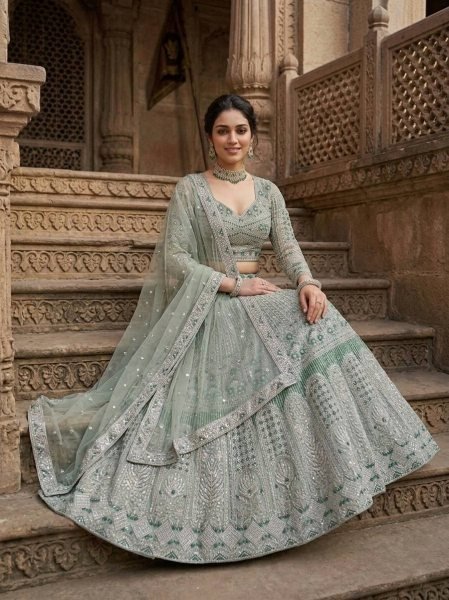 Sophisticated Heavy Sequins Work Lehenga for Women Wedding Collection Bridal Lehenga Choli