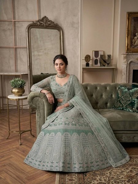 Sophisticated Heavy Sequins Work Lehenga for Women Wedding Collection Bridal Lehenga Choli