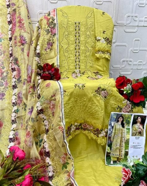 Sophisticated Lime Yellow Chikankari Cotton Suit with Kotta Check Dupatta for Daily Festive Wear Cotton Salwar Kameez Wholesale