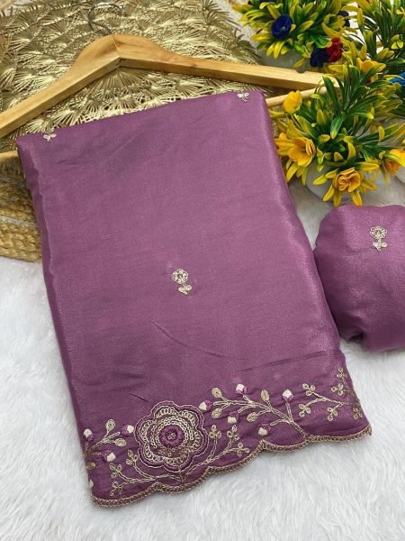 Sophisticated Party Wear Wine Pure Soft Silk Cut Work Saree Designer Wedding Sarees Wholesale