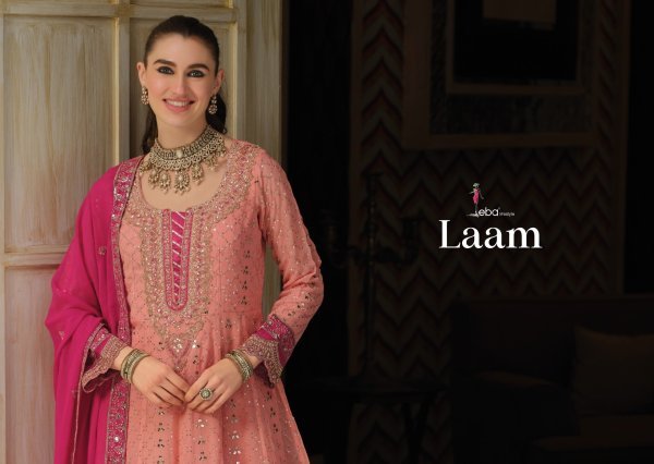 Sophisticated Peach Designer Real Georgette Embroidered Salwar Suit with Matching Dupatta Anarakali Gown Wholesale