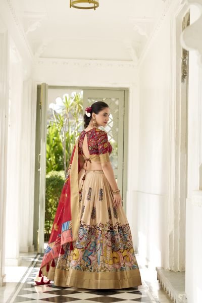 South Indian Style Traditional Half Saree Look Half Saree Lehenga