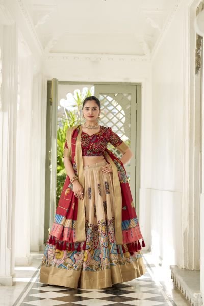 South Indian Style Traditional Half Saree Look Half Saree Lehenga