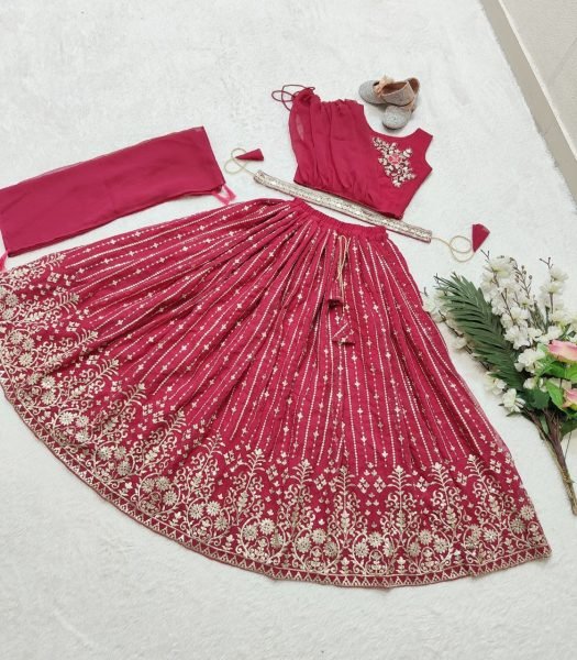 Special Girls Wear Sequence Embroidered Work Girls Dress  Girls Wear