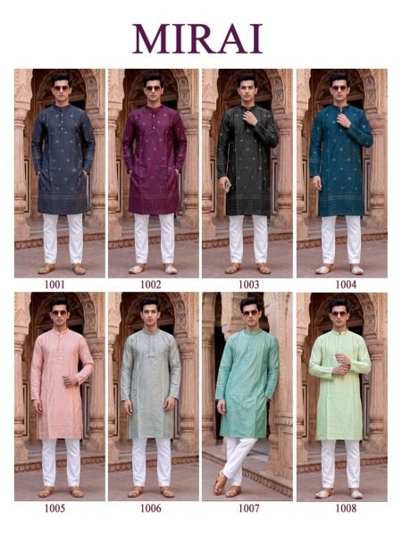 Splendid Navy Blue Wedding Special Designer Kurta for Men's Fashion Kurta Pajama Wholesale