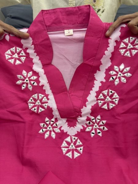 Splendid Pink Tie-Dye Kurta And Pant Co-ord Set with Embroidered Yoke CO ORD Sets