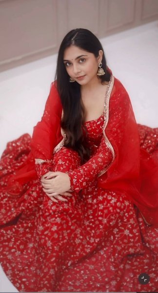 Splendid Red Blooming Georgette Anarkali Gown with Heavy Sequin Work at Manufacturer Rate Ready To Wear Collection