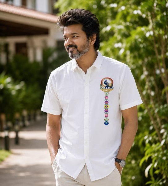 Splendid White Soft Cotton Shirt with Designer Flower Print and Dhoti Mens Shirt