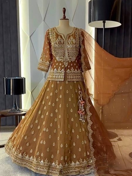 Star Georgette Embroidered Lehenga Choli with Beads & Sequins Festive Wear Collection Ready To Wear Collection