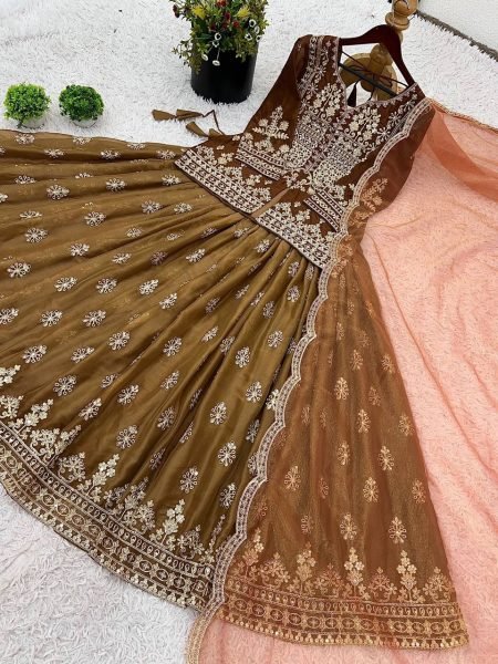 Star Georgette Embroidered Lehenga Choli with Beads & Sequins Festive Wear Collection Ready To Wear Collection