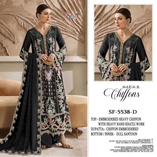 Statement Black Ethnic Suit Set with Luxury Embroidery and Dupatta Pakistani Suits Wholesale