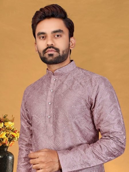 Straight Mens Pure Silk Kurta Pajama Kurta Pajama Wholesale