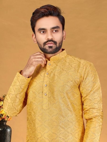 Straight Mens Pure Silk Kurta Pajama Kurta Pajama Wholesale