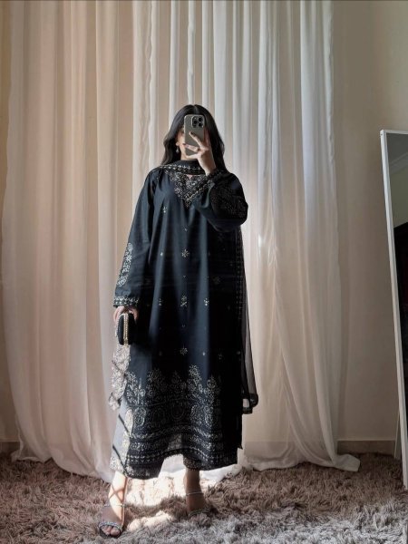 Stunning Black Roman Silk Kurti Palazzo Set with Embroidered Dupatta For Party Wear Ready To Wear Collection