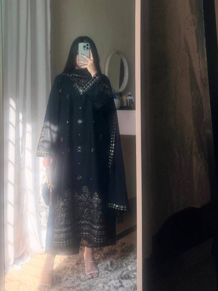 Stunning Black Roman Silk Kurti Palazzo Set with Embroidered Dupatta For Party Wear Ready To Wear Collection