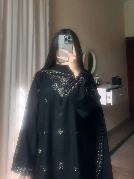 Stunning Black Roman Silk Kurti Palazzo Set with Embroidered Dupatta For Party Wear Ready To Wear Collection