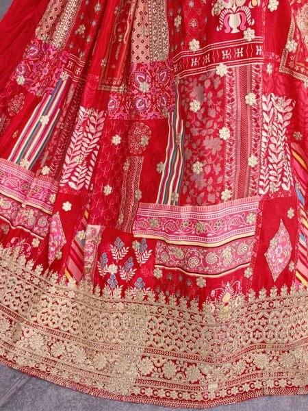 Stunning Chinnon Silk Lehenga with Heavy Zari Work Grand Wedding Bridal Look  Designer Lehenga Choli
