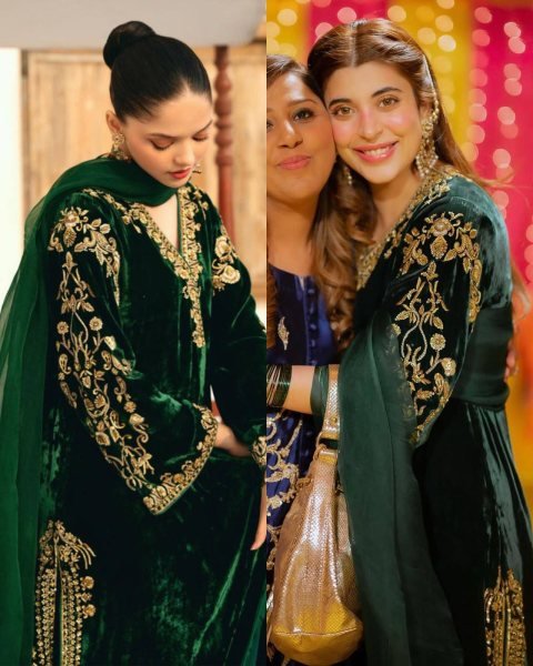 Stunning Dark Green Premium Velvet Kurti Palazzo Set with Georgette Dupatta for Party Ready To Wear Collection