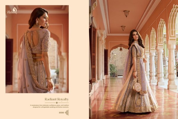 Stunning Lavender Heavy Embroidery Banarasi Silk Bridal Lehenga with Zari Work Bridal Lehenga Choli
