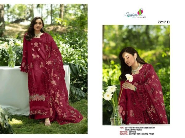 Stunning Maroon Cotton Chikankari Embroidered Suit with Printed Maslin Dupatta Pakistani Suits Wholesale