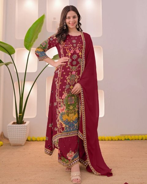 Stunning Muslin Cotton Sharara Suit with Double Shade Dupatta for Daytime Events Anarkali Kurtis 