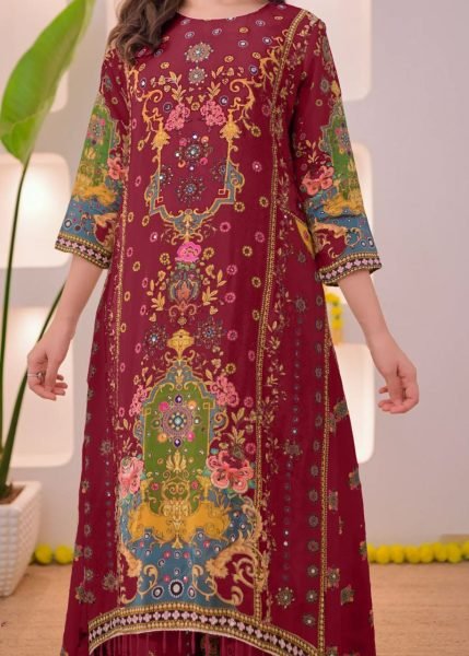 Stunning Muslin Cotton Sharara Suit with Double Shade Dupatta for Daytime Events Anarkali Kurtis 