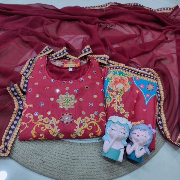 Stunning Muslin Cotton Sharara Suit with Double Shade Dupatta for Daytime Events Anarkali Kurtis 