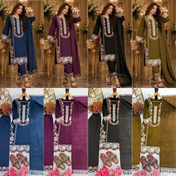 Stunning Olive Green Satin Kurti Set With Ready Made Lace On Dupatta For Boutique Business Ready To Wear Collection